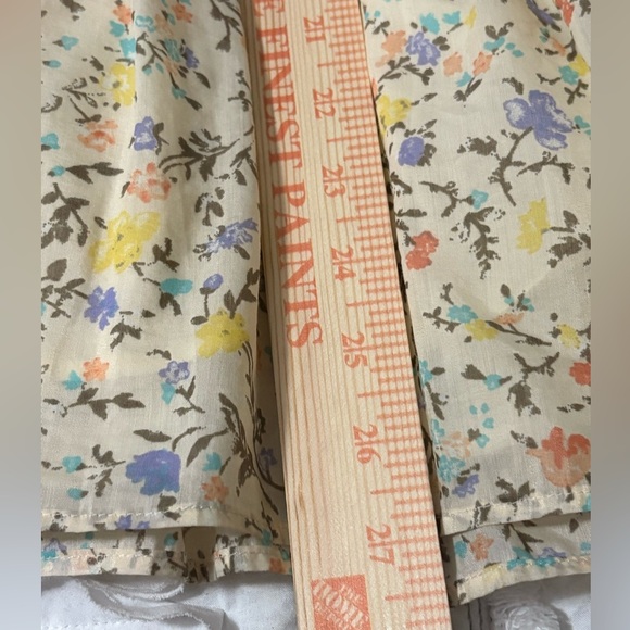 Lauren Ralph Lauren Butter Yellow with Small Floral Print Tiered Midi Sundress - Picture 14 of 16